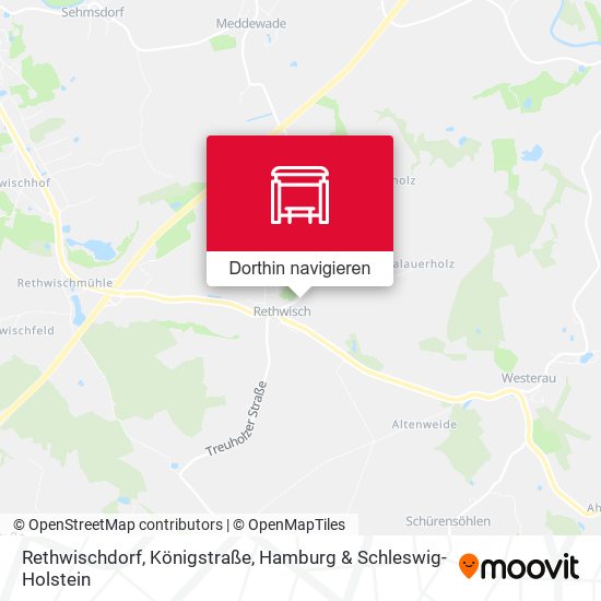 Rethwischdorf, Königstraße Karte