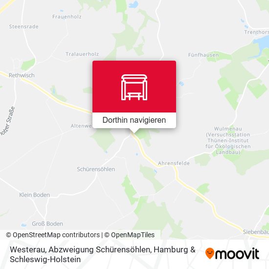 Westerau, Abzweigung Schürensöhlen Karte