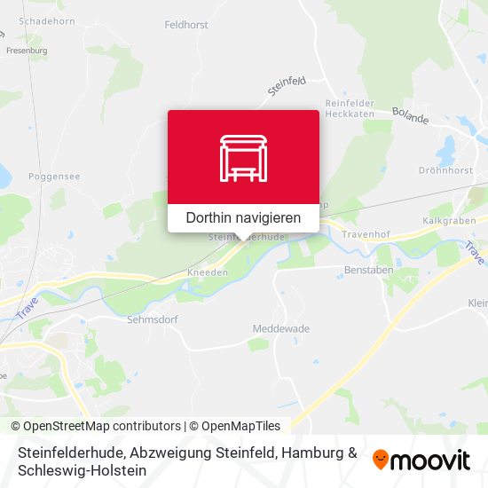 Steinfelderhude, Abzweigung Steinfeld Karte
