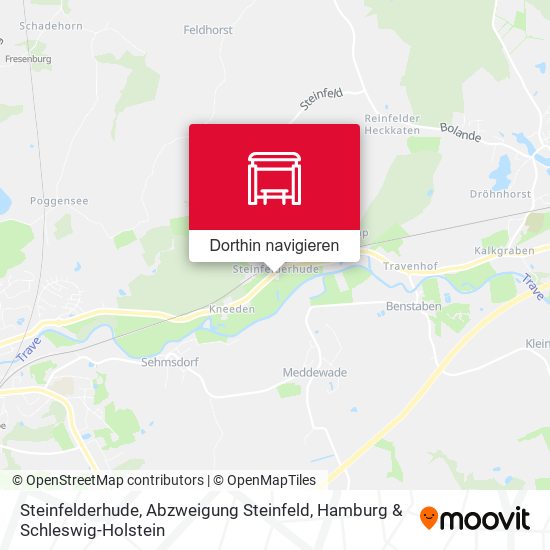 Steinfelderhude, Abzweigung Steinfeld Karte