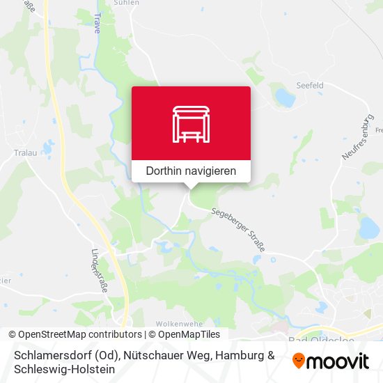 Schlamersdorf (Od), Nütschauer Weg Karte