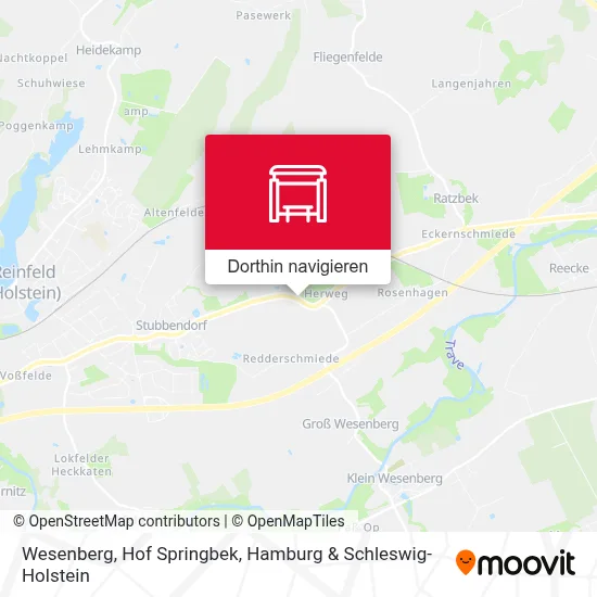 Wesenberg, Hof Springbek Karte