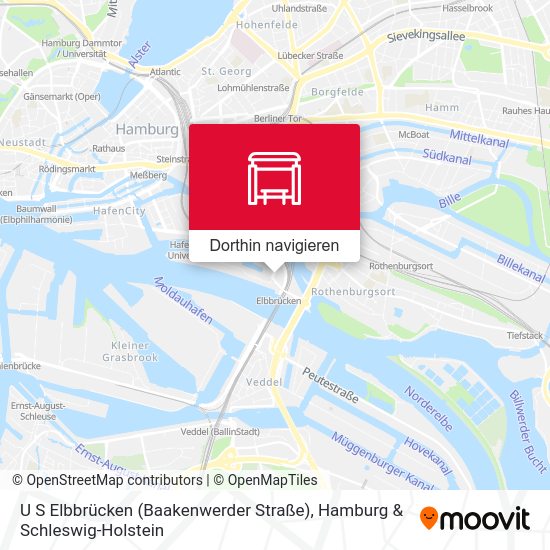 U S Elbbrücken (Baakenwerder Straße) Karte