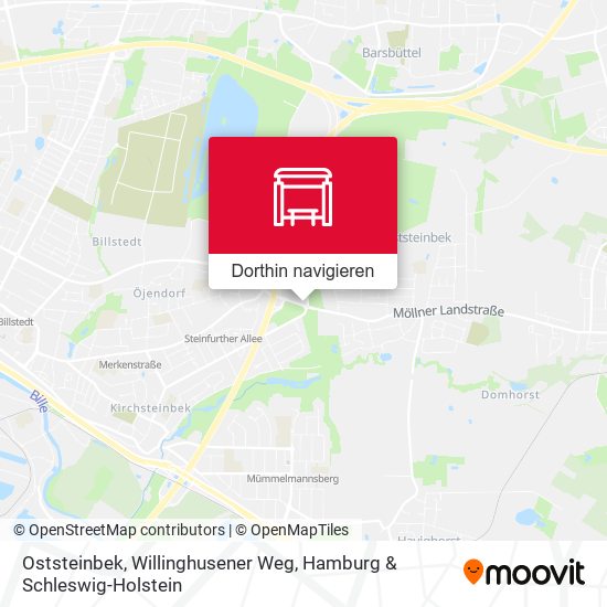 Oststeinbek, Willinghusener Weg Karte