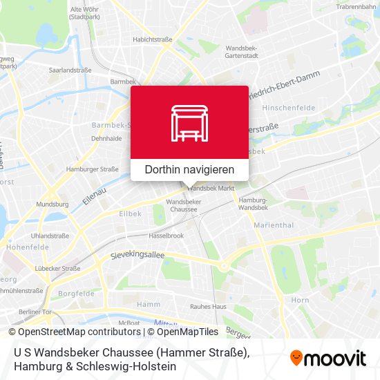 U S Wandsbeker Chaussee (Hammer Straße) Karte