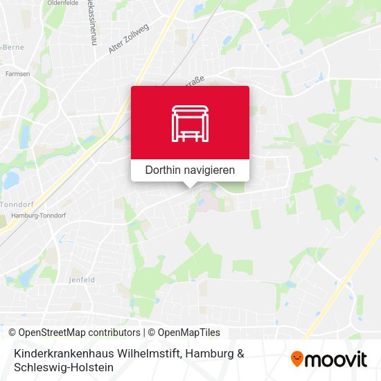 Kinderkrankenhaus Wilhelmstift Karte