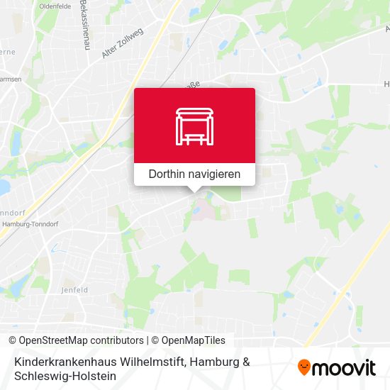 Kinderkrankenhaus Wilhelmstift Karte