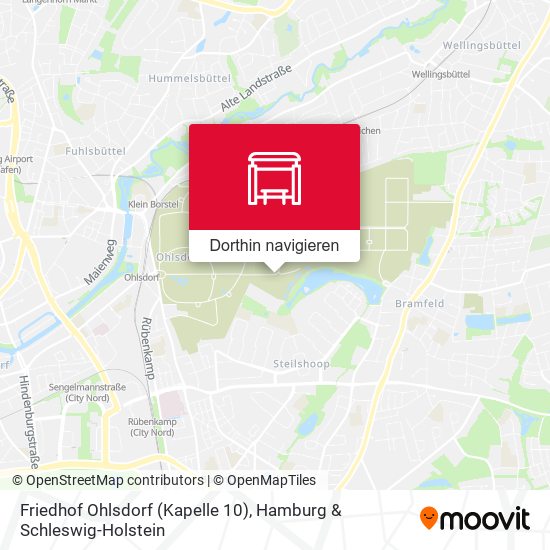 Friedhof Ohlsdorf (Kapelle 10) Karte
