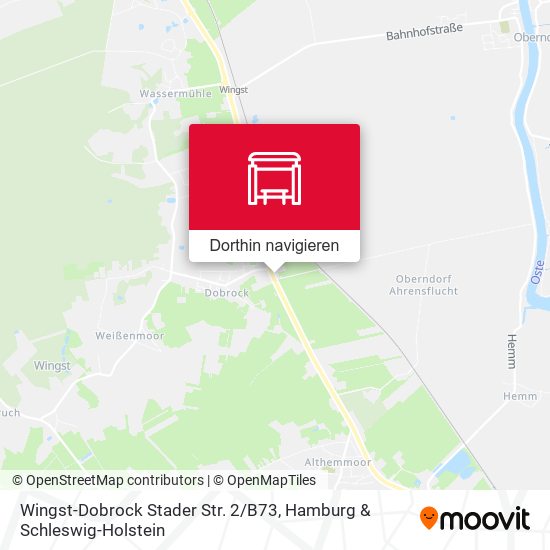 Wingst-Dobrock Stader Str. 2 / B73 Karte