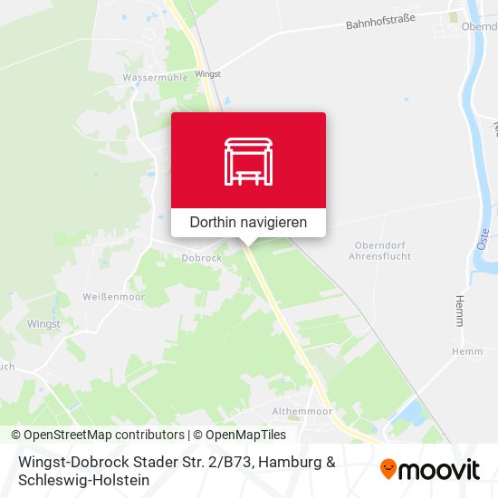 Wingst-Dobrock Stader Str. 2 / B73 Karte