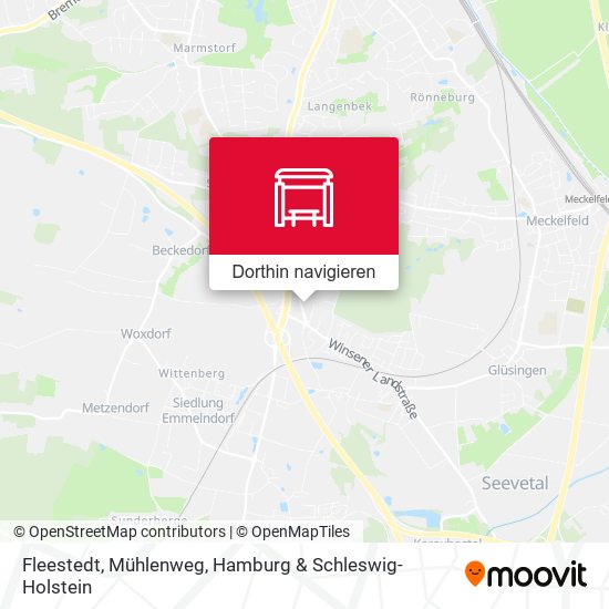 Fleestedt, Mühlenweg Karte