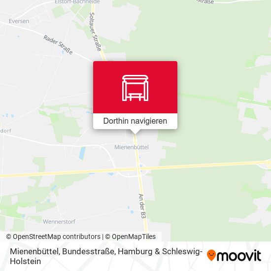 Mienenbüttel, Bundesstraße Karte