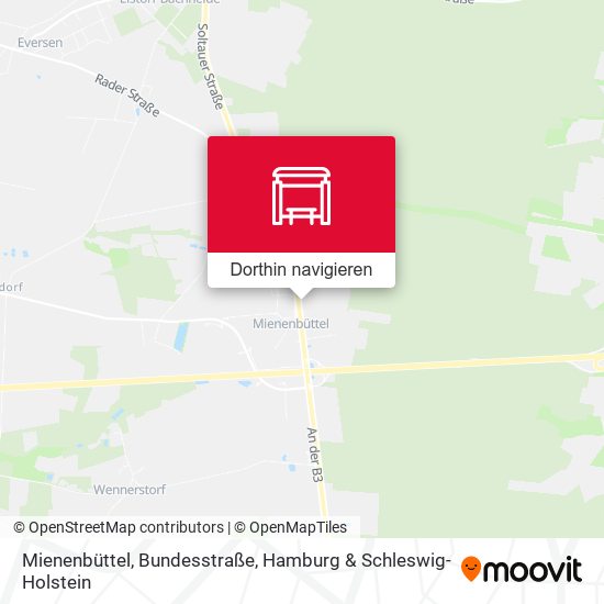 Mienenbüttel, Bundesstraße Karte
