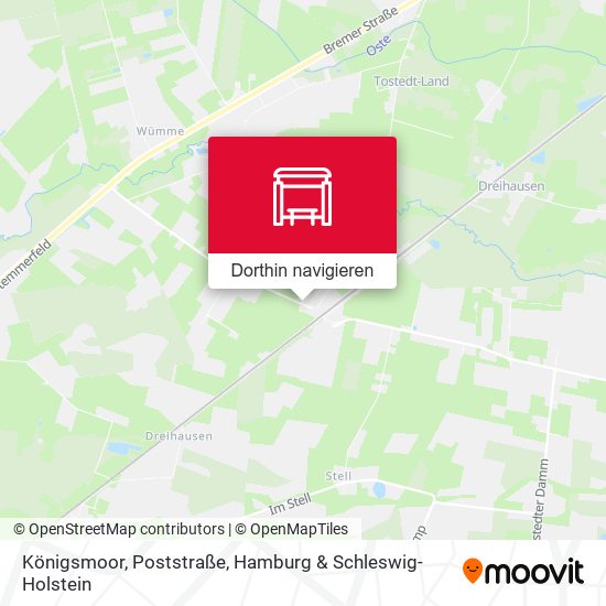 Königsmoor, Poststraße Karte