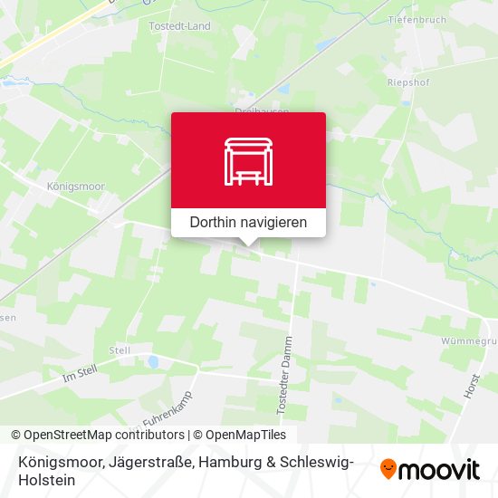 Königsmoor, Jägerstraße Karte