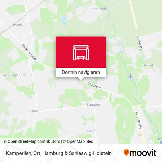 Kamperlien, Ort Karte