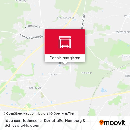 Iddensen, Iddensener Dorfstraße Karte