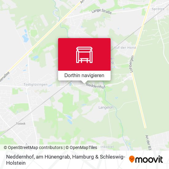 Neddernhof, am Hünengrab Karte