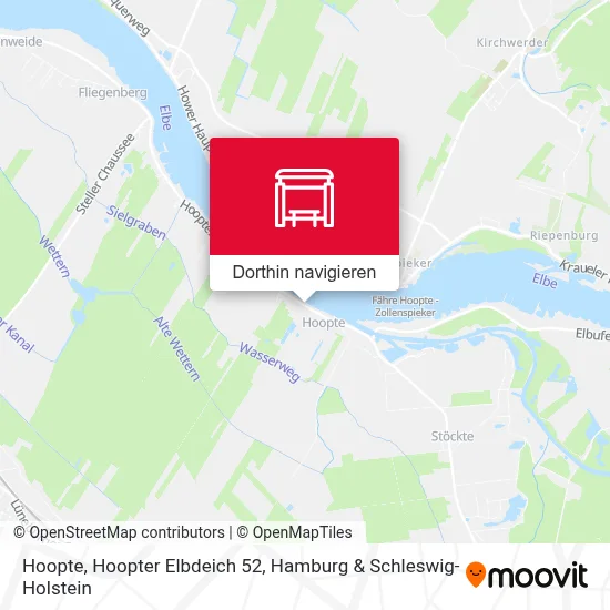 Hoopte, Hoopter Elbdeich 52 Karte