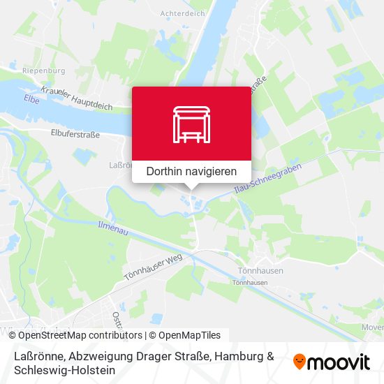 Laßrönne, Abzweigung Drager Straße Karte