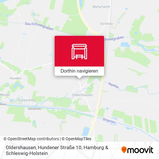 Oldershausen, Hundener Straße 10 Karte