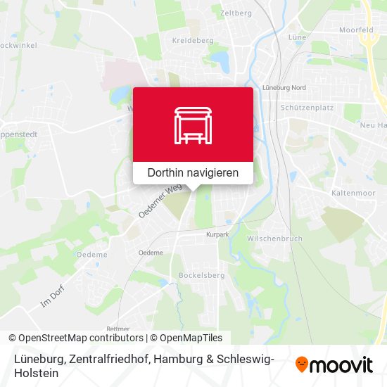 Lüneburg, Zentralfriedhof Karte