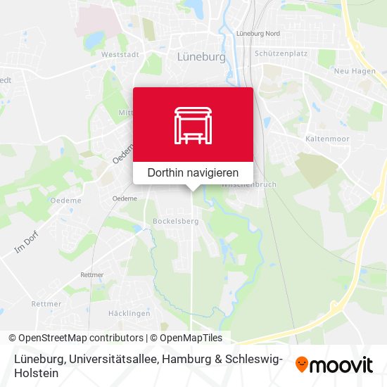 Lüneburg, Universitätsallee Karte