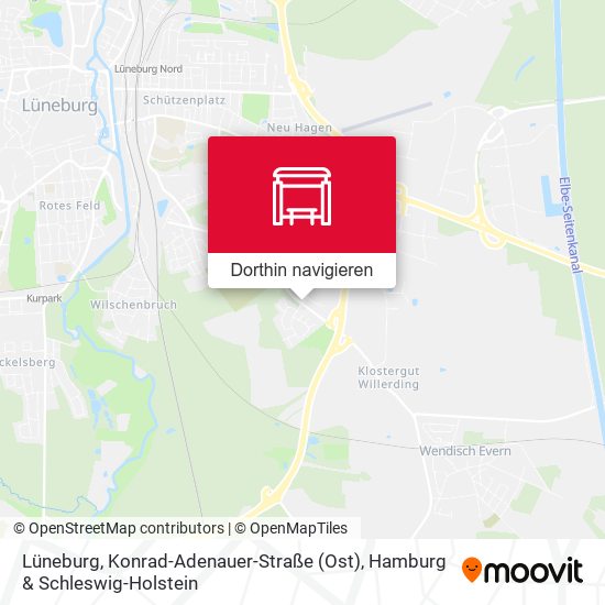 Lüneburg, Konrad-Adenauer-Straße (Ost) Karte