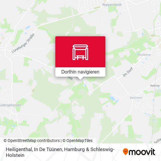 Heiligenthal, In De Tüünen Karte