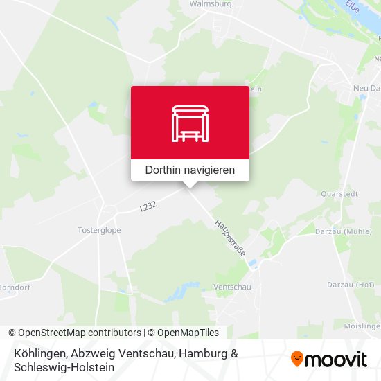Köhlingen, Abzweig Ventschau Karte