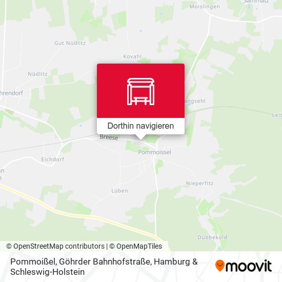 Pommoißel, Göhrder Bahnhofstraße Karte