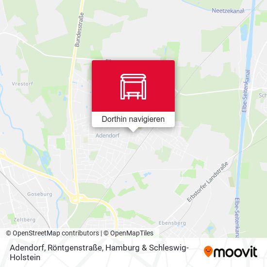 Adendorf, Röntgenstraße Karte