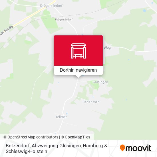 Betzendorf, Abzweigung Glüsingen Karte