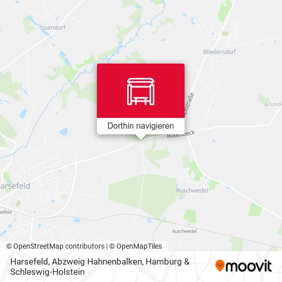 Harsefeld, Abzweig Hahnenbalken Karte
