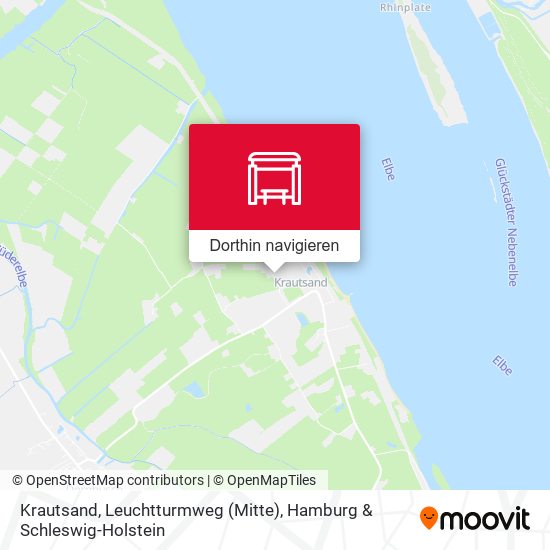 Krautsand, Leuchtturmweg (Mitte) Karte