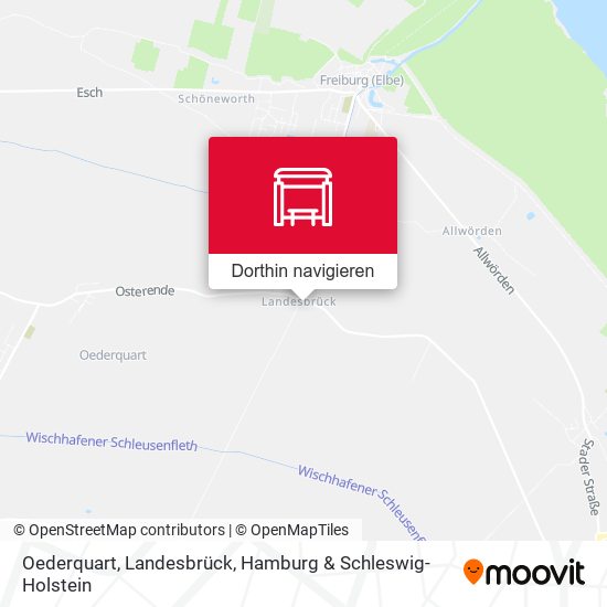 Oederquart, Landesbrück Karte