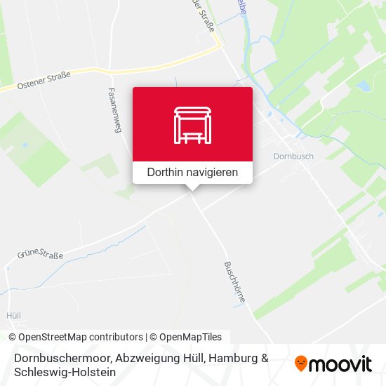 Dornbuschermoor, Abzweigung Hüll Karte