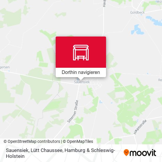 Sauensiek, Lütt Chaussee Karte