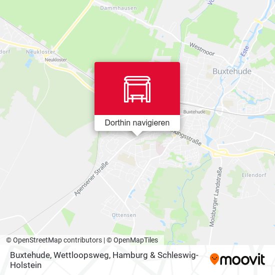 Buxtehude, Wettloopsweg Karte