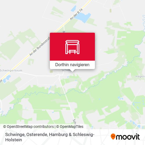 Schwinge, Osterende Karte