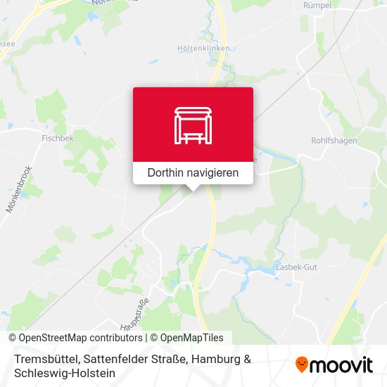 Tremsbüttel, Sattenfelder Straße Karte