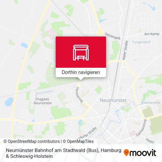 Neumünster Bahnhof am Stadtwald (Bus) Karte
