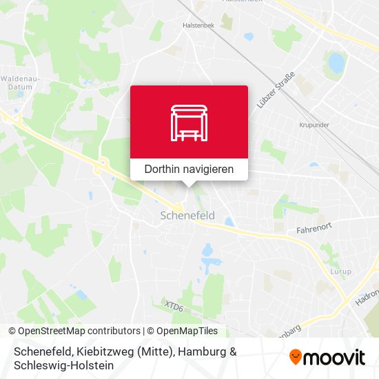 Schenefeld, Kiebitzweg (Mitte) Karte