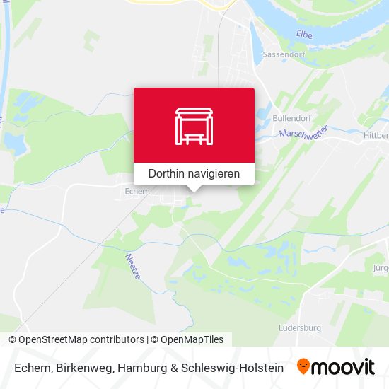 Echem, Birkenweg Karte