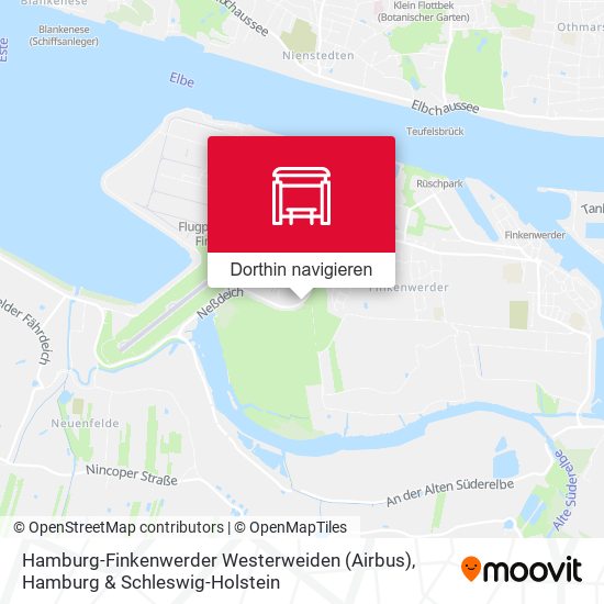 Hamburg-Finkenwerder Westerweiden (Airbus) Karte