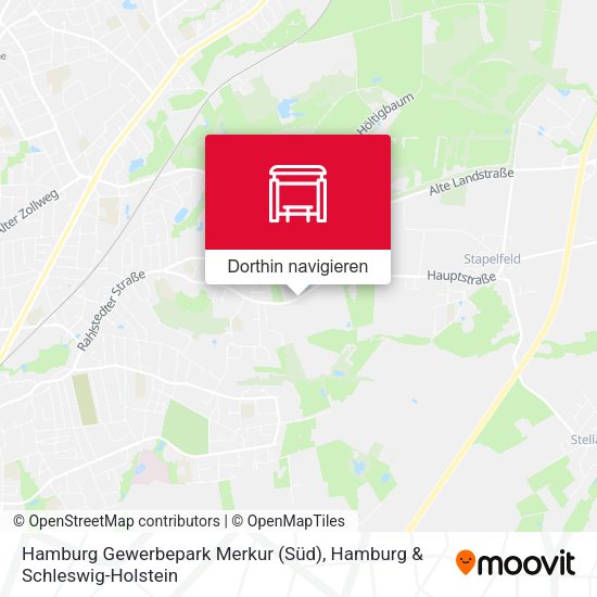 Hamburg Gewerbepark Merkur (Süd) Karte