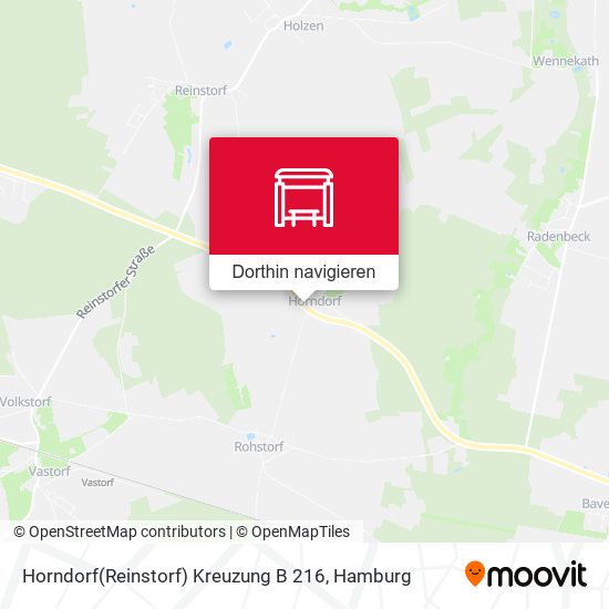 Horndorf(Reinstorf) Kreuzung B 216 Karte