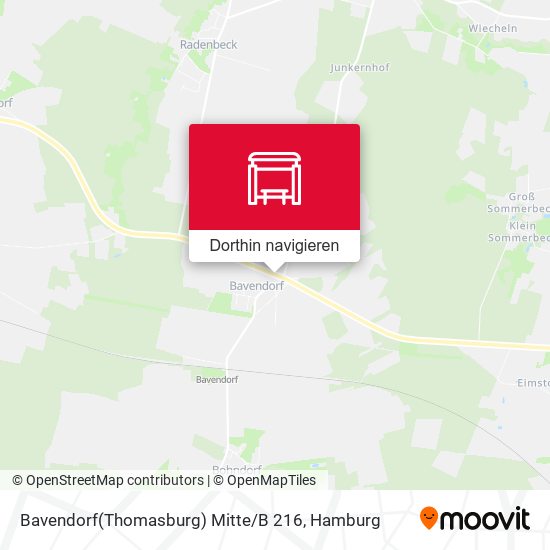 Bavendorf(Thomasburg) Mitte / B 216 Karte