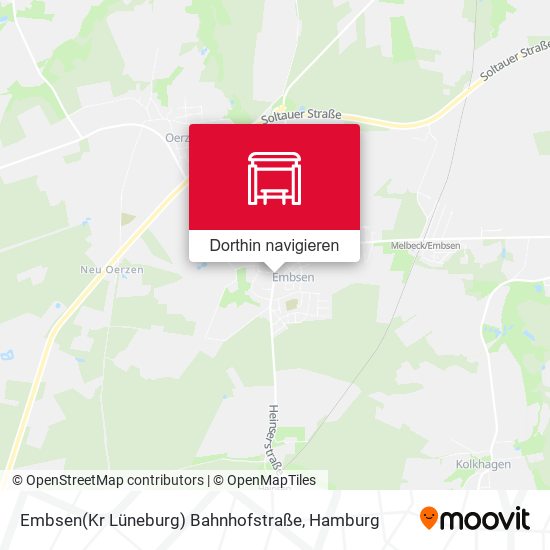 Embsen(Kr Lüneburg) Bahnhofstraße Karte