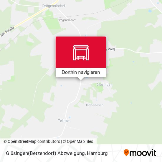 Glüsingen(Betzendorf) Abzweigung Karte